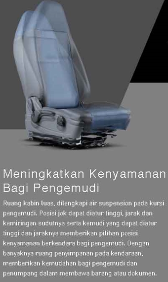 teknologi air suspension pada jok fuso fighter